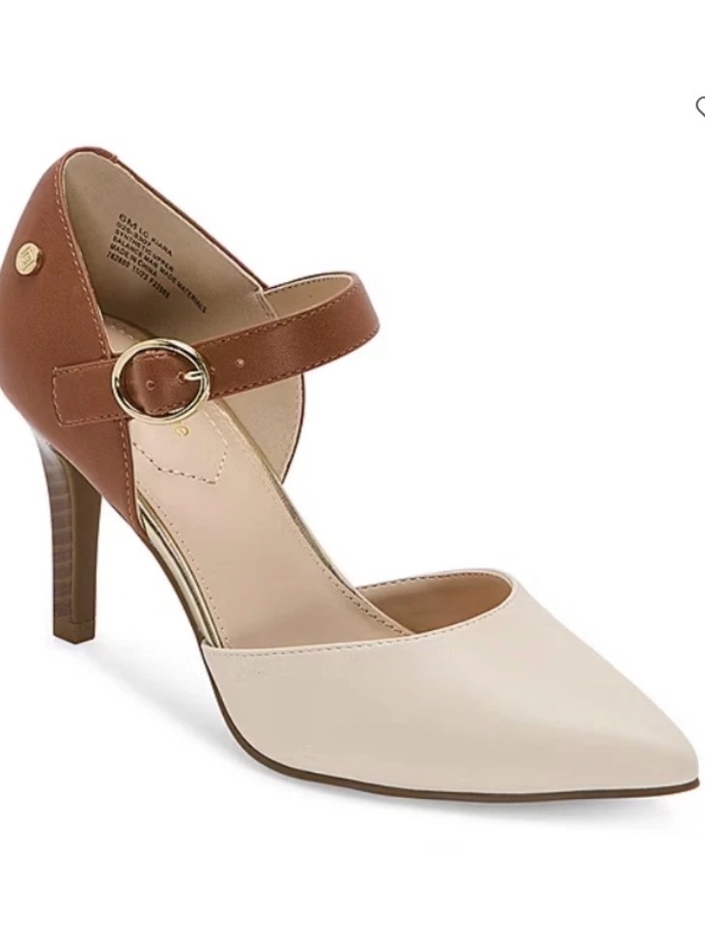 Liz Claiborne Kimber Two Tone Pointed Toe Ankle Strap Stiletto Pumps Size 10